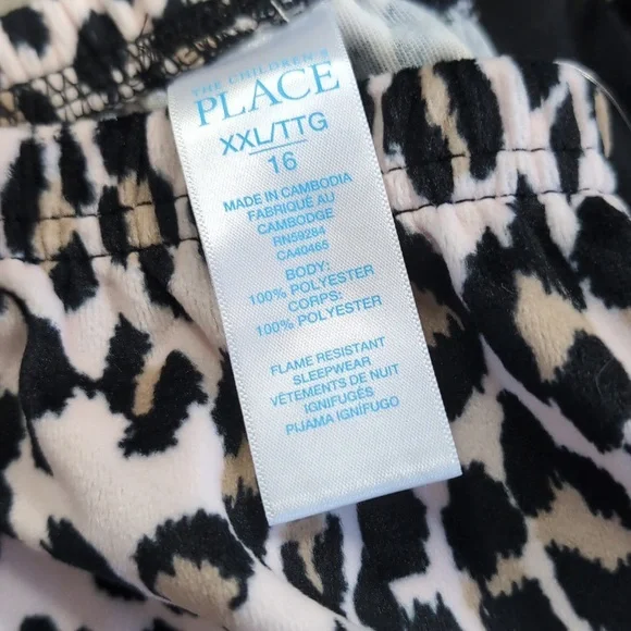 NWT The Children's Place Girl's 2 Piece Cat/Cheetah/Leopard Print Pajamas/PJs - Picture 5 of 8